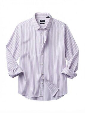 Hugo Boss Sharp Fit Dress Shirt Purple Stripe 16.5 32/33 Men's